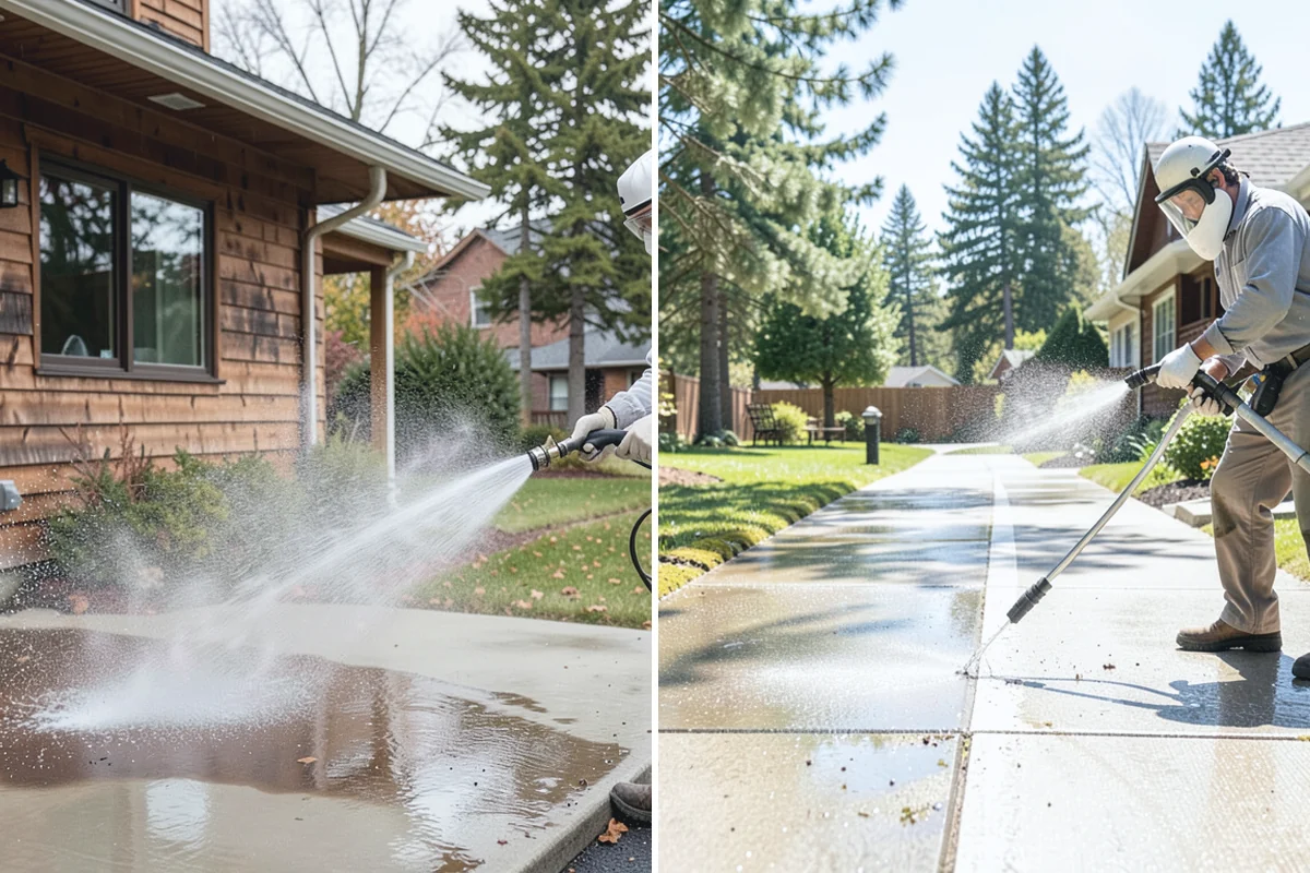 Awning Cleaning in Woodinville, King County, WA - Dry-brush loose debris and spot-check fabric colorfastness