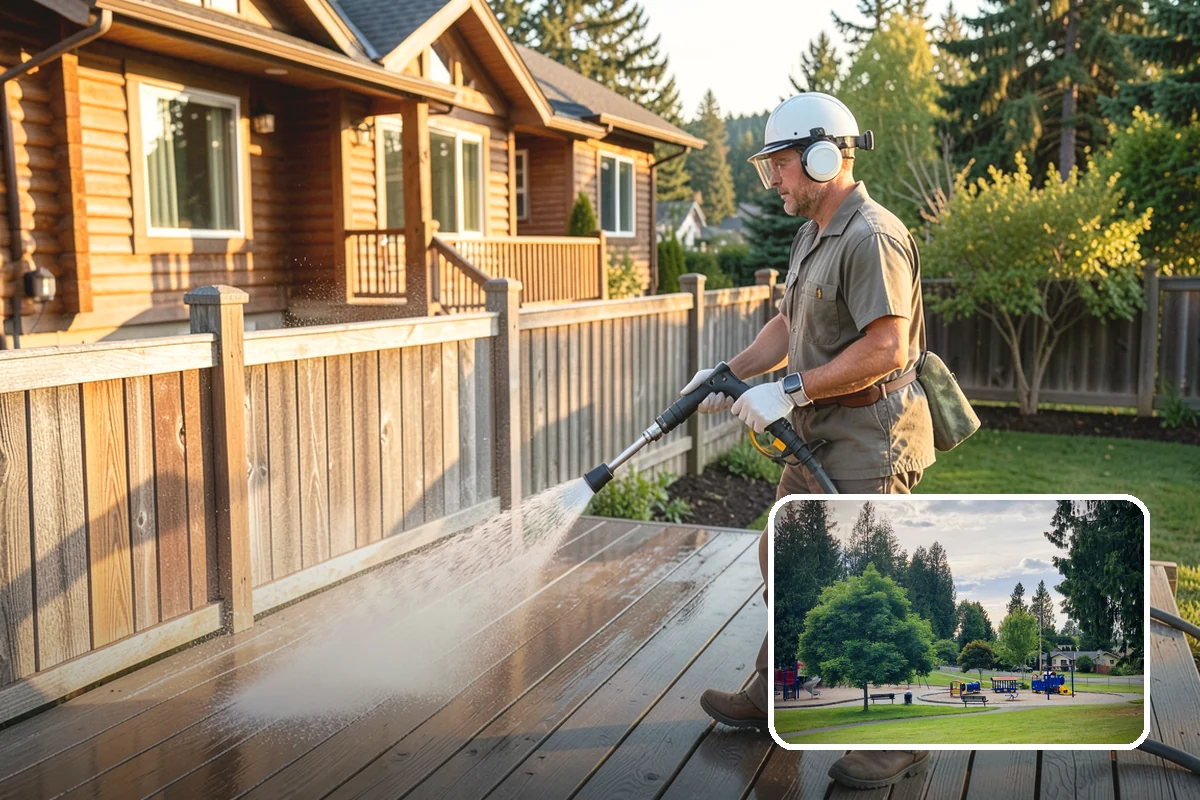 Backyard Pathway Cleaning in Bonney Lake, Pierce County, WA - Restores safe footing on shaded garden routes
