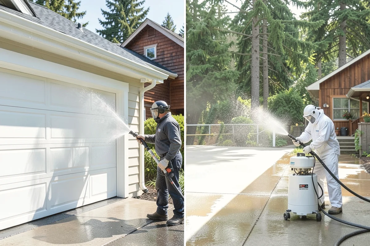 Backyard Pathway Cleaning in Burlington, Skagit County, WA - Clear organic litter and trim back encroaching growth