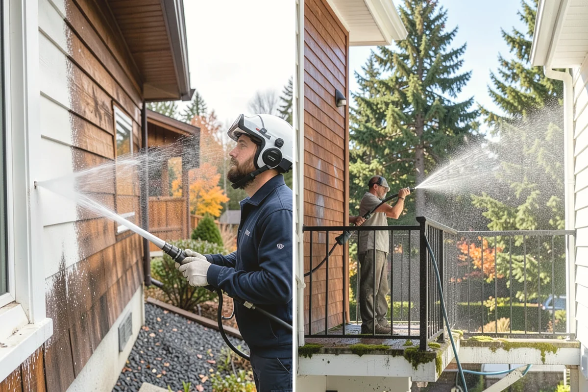 Backyard Pathway Cleaning in Carnation, King County, WA - Clear organic litter and trim back encroaching growth