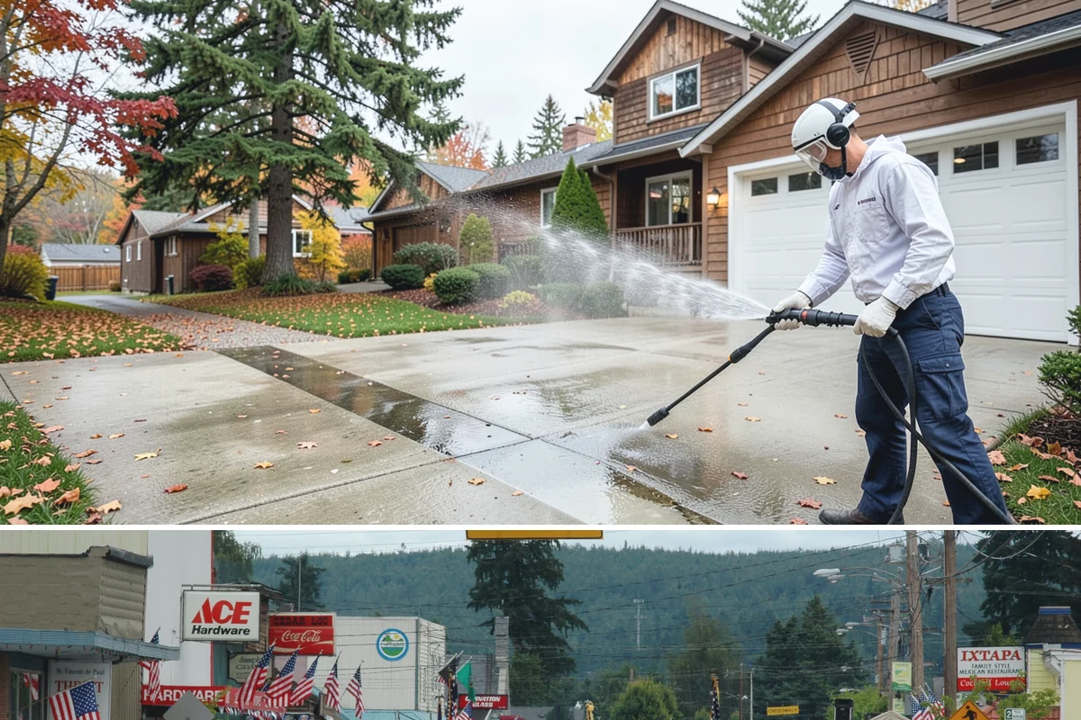 Backyard Pathway Cleaning in Carnation, King County, WA - Backyard pathways benefit most from a summer clean once shaded ground has dried out.