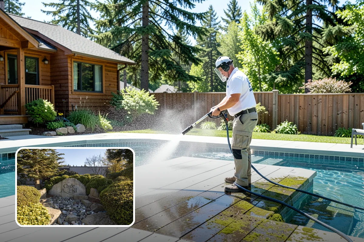 Backyard Pathway Cleaning in Clyde Hill, King County, WA - Restores safe footing on shaded garden routes