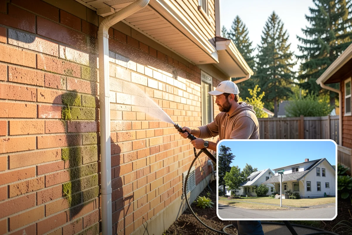 Backyard Pathway Cleaning in DuPont, Pierce County, WA - Restores safe footing on shaded garden routes
