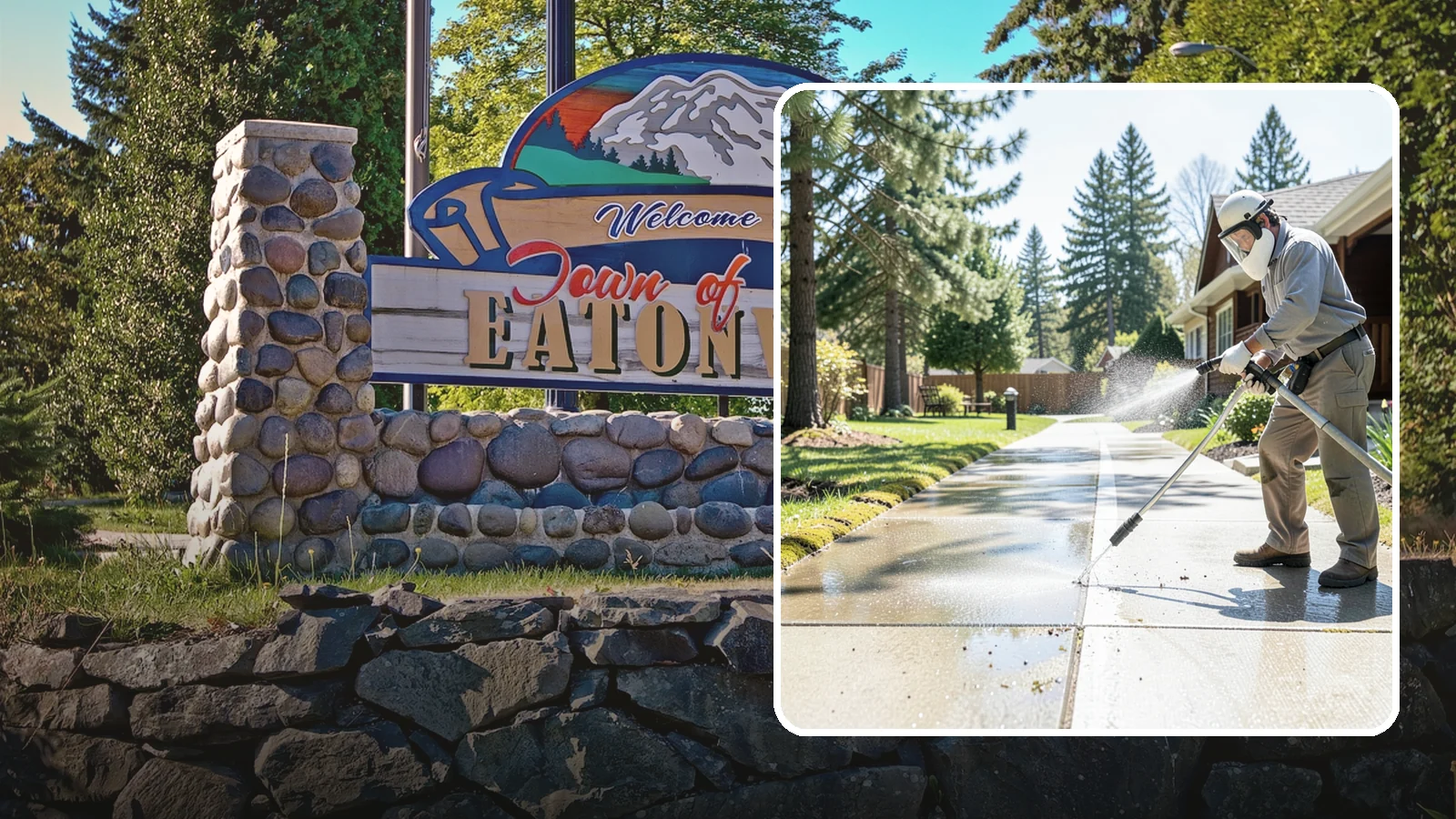 Backyard Pathway Cleaning in Eatonville, Pierce County, WA - Clear shaded backyard pathways where Northwest moss and mud build up fastest.