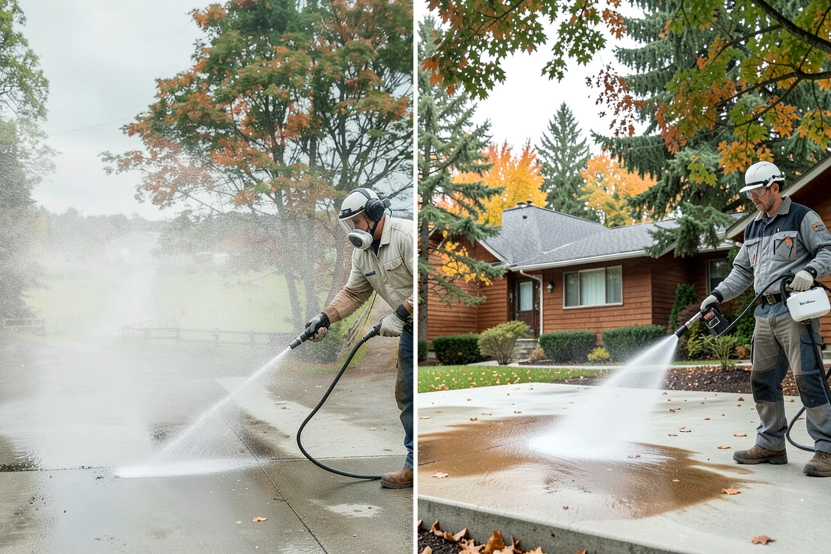 Backyard Pathway Cleaning in Federal Way, King County, WA - Clear organic litter and trim back encroaching growth