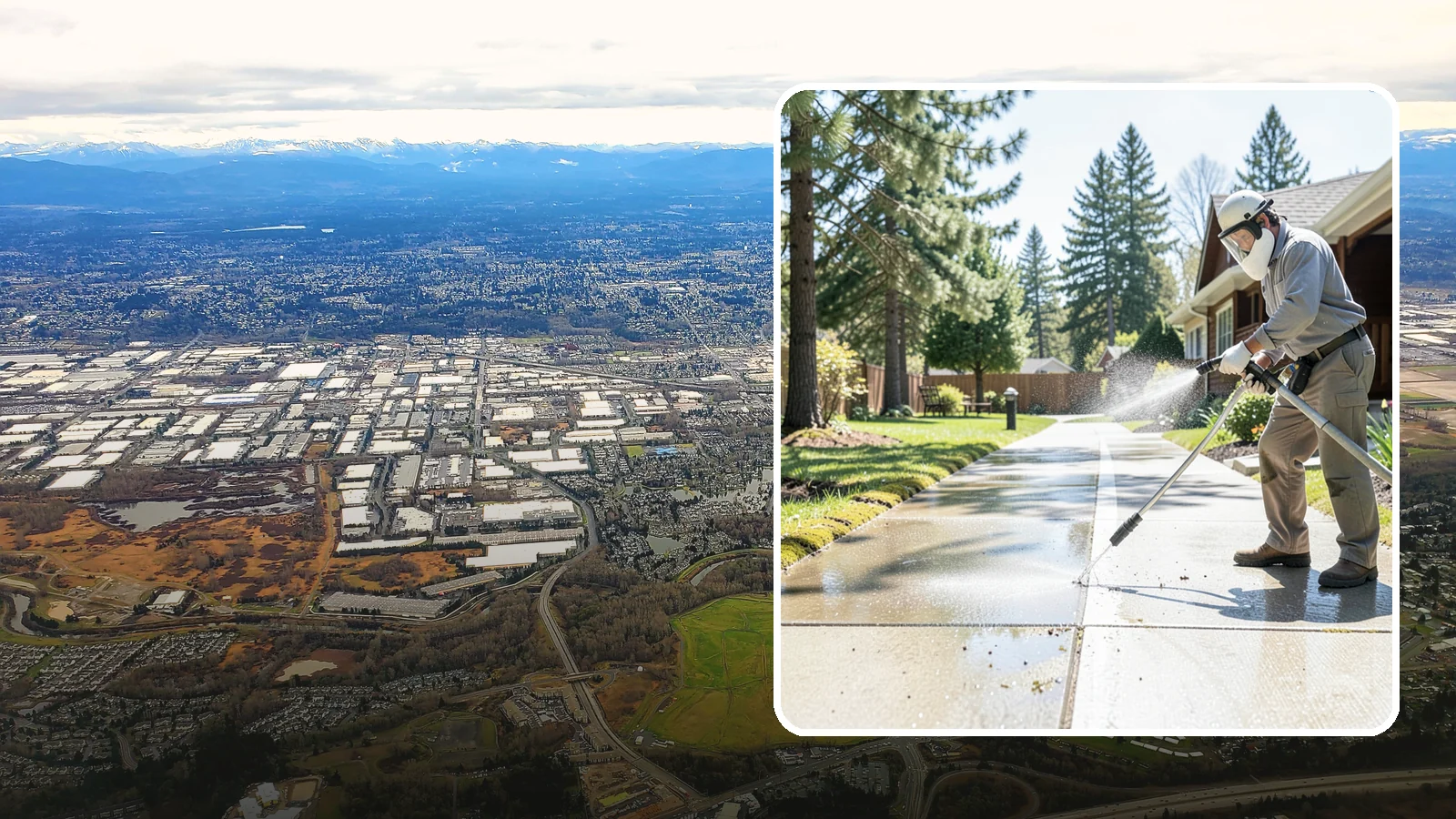 Backyard Pathway Cleaning in Kent, King County, WA - Clear shaded backyard pathways where Northwest moss and mud build up fastest.