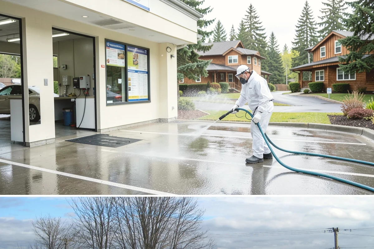 Backyard Pathway Cleaning in Langley, Island County, WA - Backyard pathways benefit most from a summer clean once shaded ground has dried out.