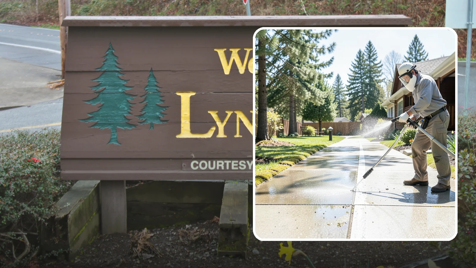 Backyard Pathway Cleaning in Lynnwood, Snohomish County, WA - Clear shaded backyard pathways where Northwest moss and mud build up fastest.