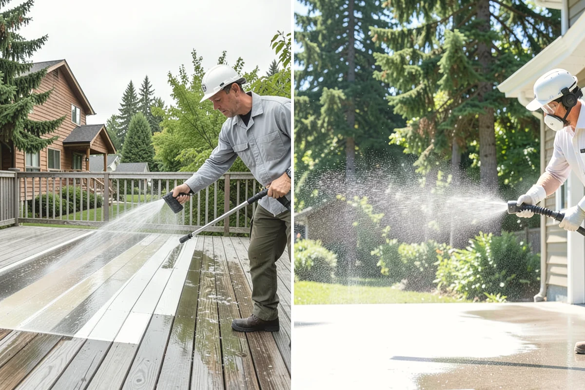 Backyard Pathway Cleaning in Monroe, Snohomish County, WA - Clear organic litter and trim back encroaching growth