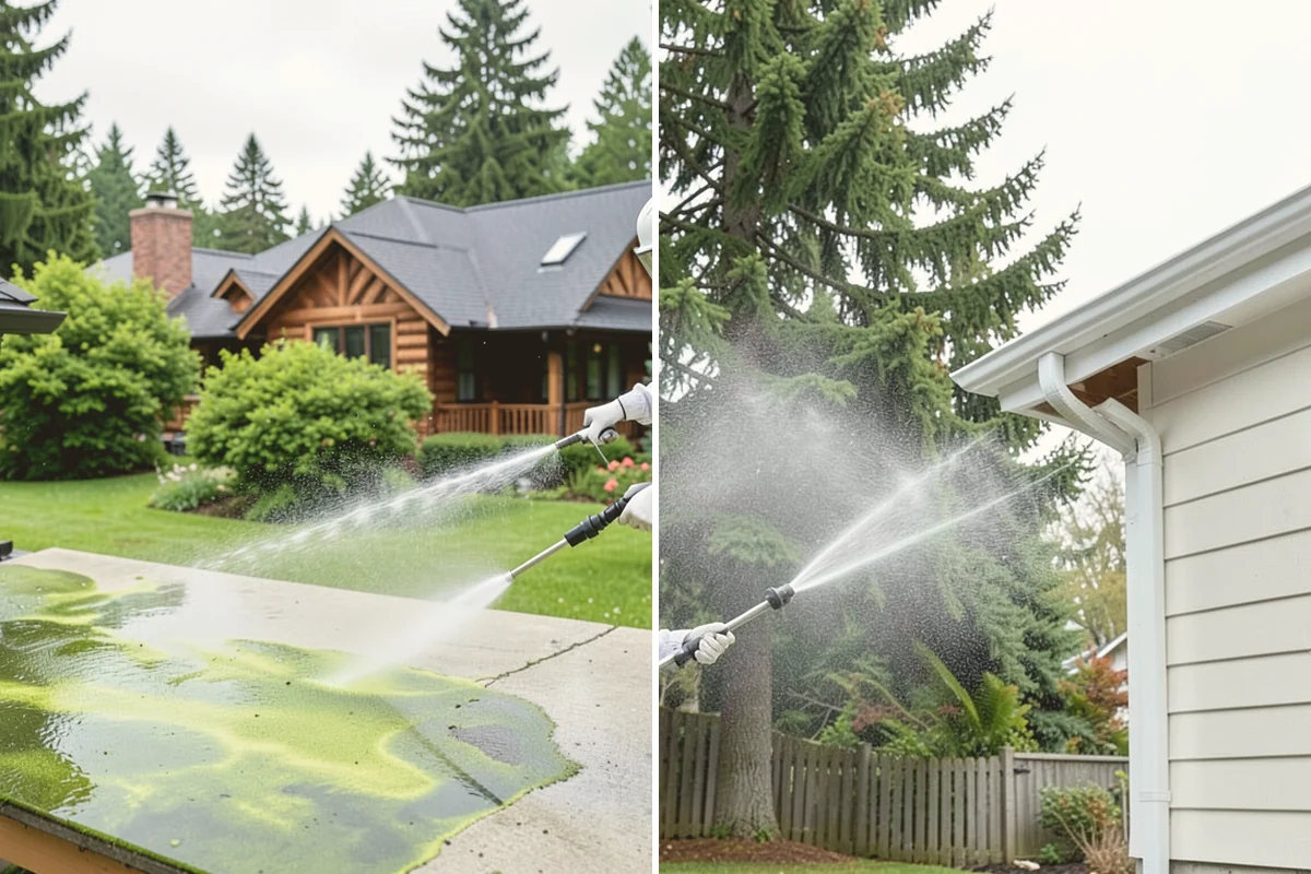 Backyard Pathway Cleaning in Mount Vernon, Skagit County, WA - Clear organic litter and trim back encroaching growth