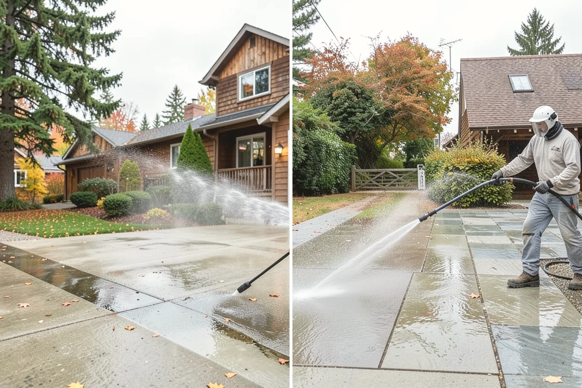 Backyard Pathway Cleaning in Oak Harbor, Island County, WA - Clear organic litter and trim back encroaching growth