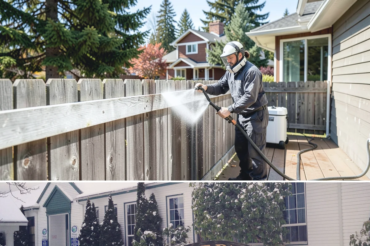 Backyard Pathway Cleaning in Pacific, King County, WA - Backyard pathways benefit most from a summer clean once shaded ground has dried out.