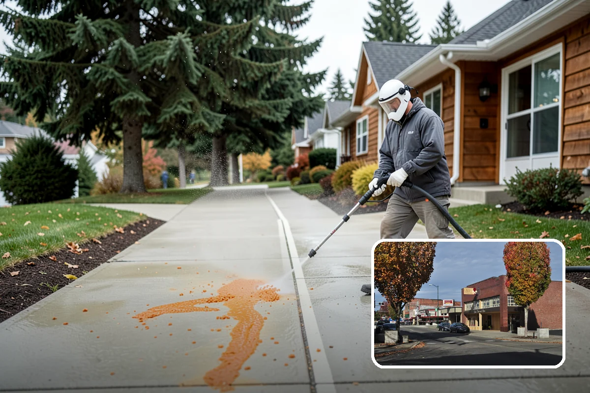 Backyard Pathway Cleaning in Puyallup, Pierce County, WA - Restores safe footing on shaded garden routes