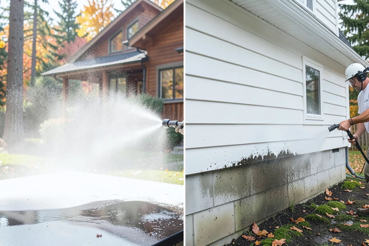Backyard Pathway Cleaning in Redmond, King County, WA - Clear organic litter and trim back encroaching growth