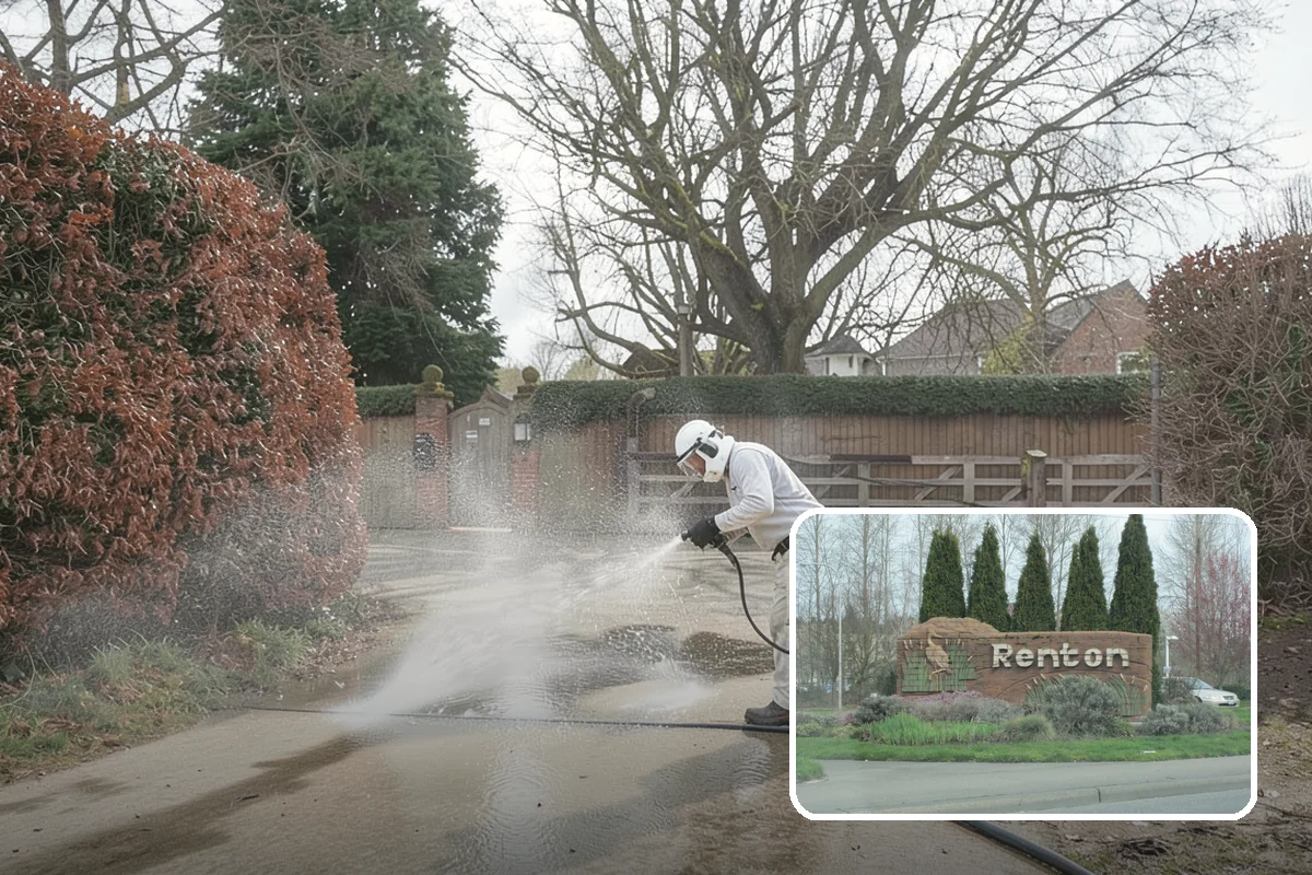 Backyard Pathway Cleaning in Renton, King County, WA - Restores safe footing on shaded garden routes