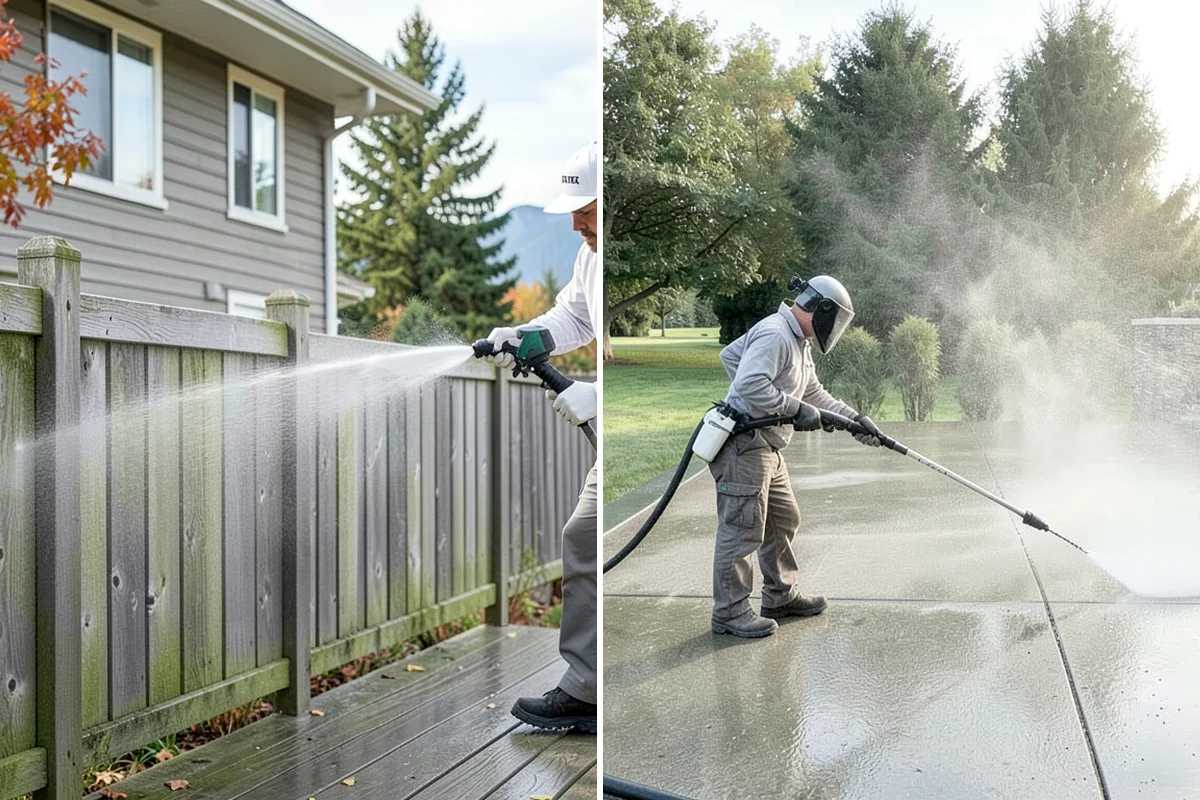 Backyard Pathway Cleaning in Sedro-Woolley, Skagit County, WA - Clear organic litter and trim back encroaching growth