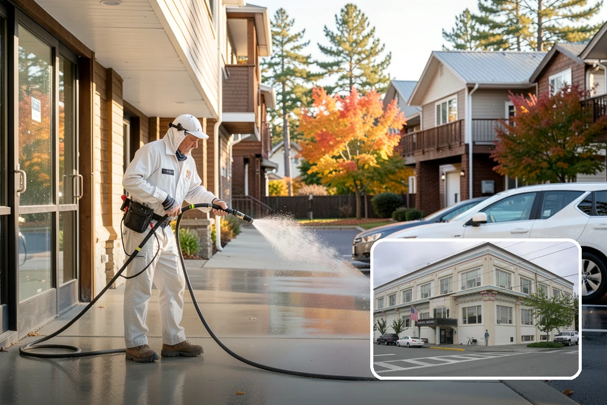 Balcony Cleaning in Anacortes, Skagit County, WA - Removes slick moss and film from balcony flooring