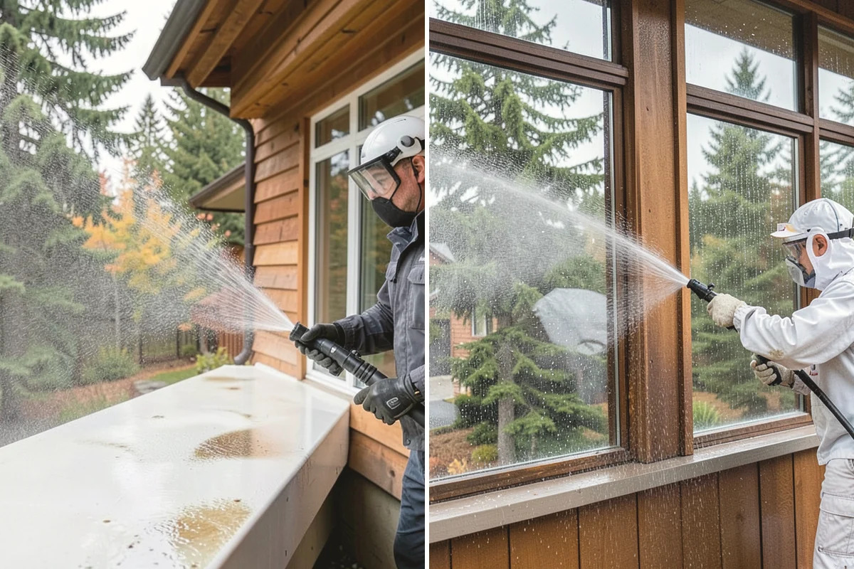 Balcony Cleaning in Anacortes, Skagit County, WA - Clear furniture and loose debris from the balcony