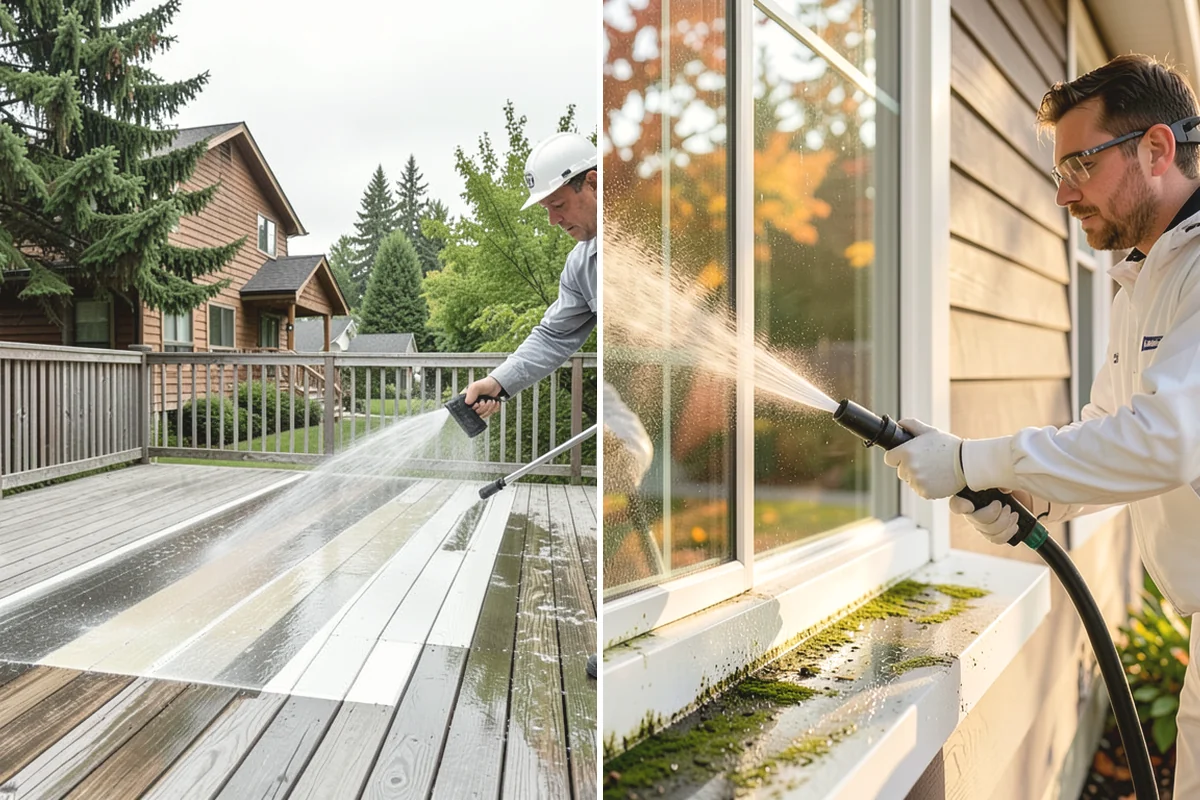Balcony Cleaning in Black Diamond, King County, WA - Clear furniture and loose debris from the balcony
