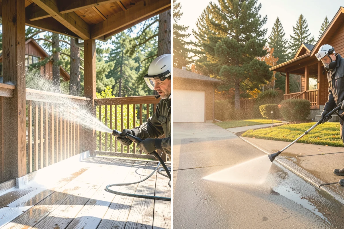 Balcony Cleaning in Bothell, King County, WA - Clear furniture and loose debris from the balcony