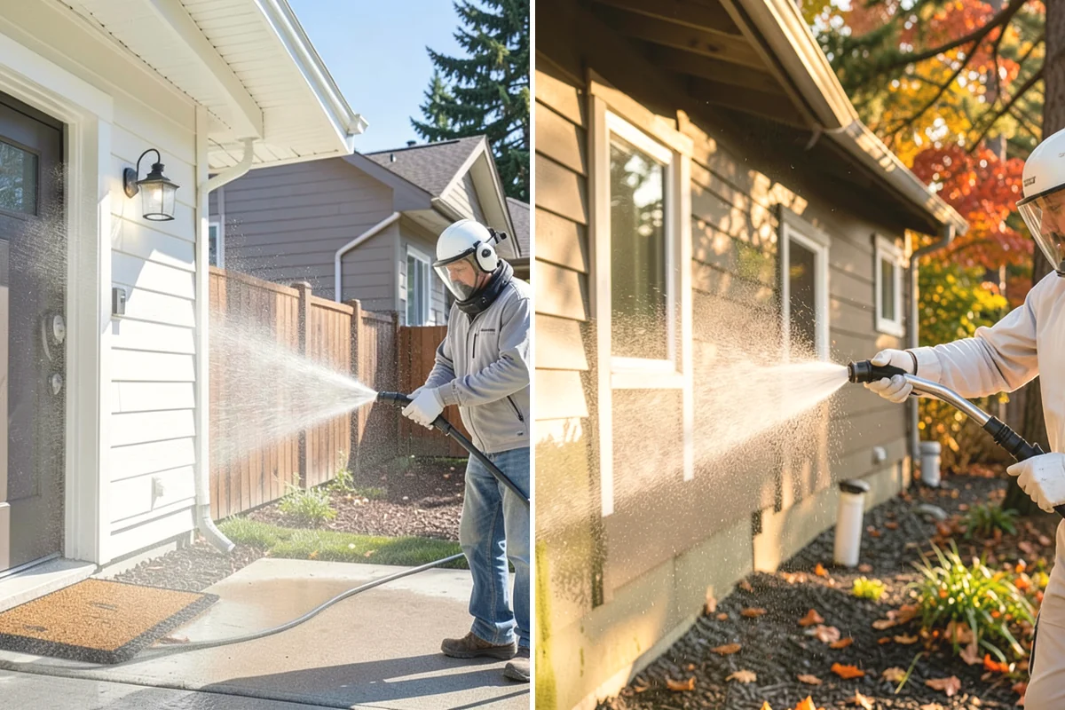 Balcony Cleaning in Burlington, Skagit County, WA - Clear furniture and loose debris from the balcony