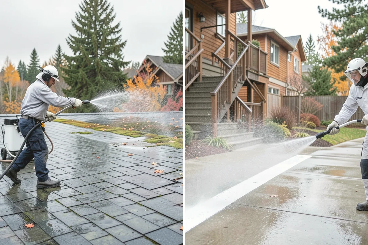 Balcony Cleaning in Carbonado, Pierce County, WA - Clear furniture and loose debris from the balcony
