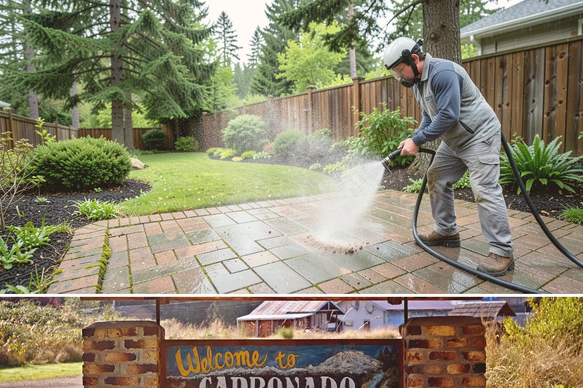 Balcony Cleaning in Carbonado, Pierce County, WA - Late spring cleaning clears winter moss and readies the balcony for warm-weather use and open views.