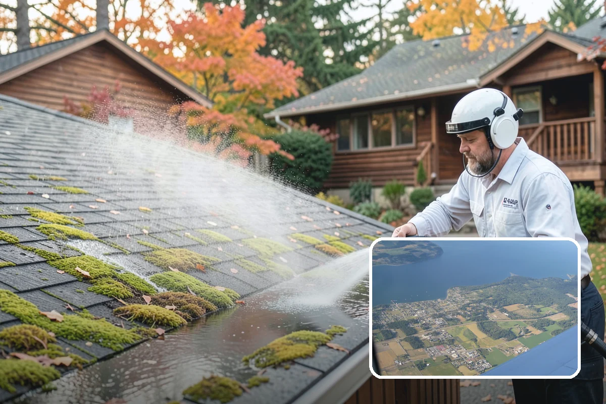 Balcony Cleaning in Coupeville, Island County, WA - Removes slick moss and film from balcony flooring