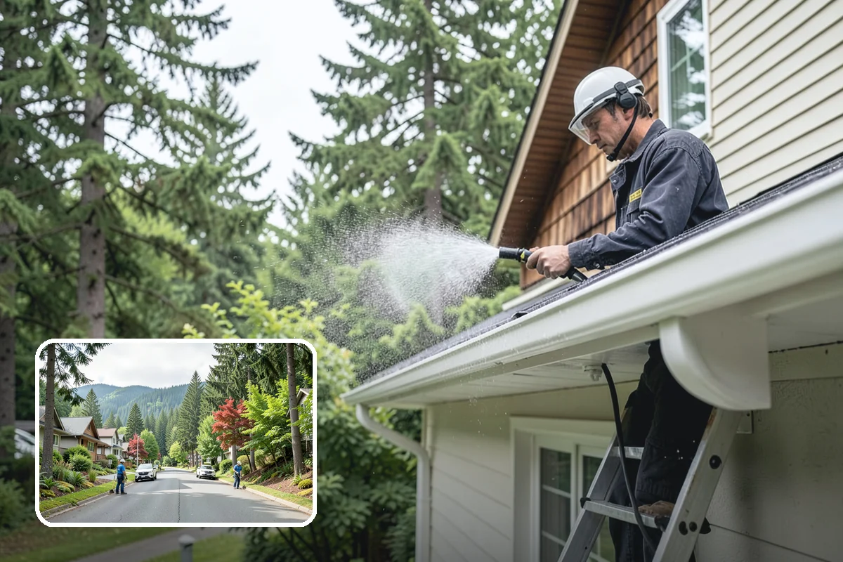 Balcony Cleaning in Darrington, Snohomish County, WA - Removes slick moss and film from balcony flooring