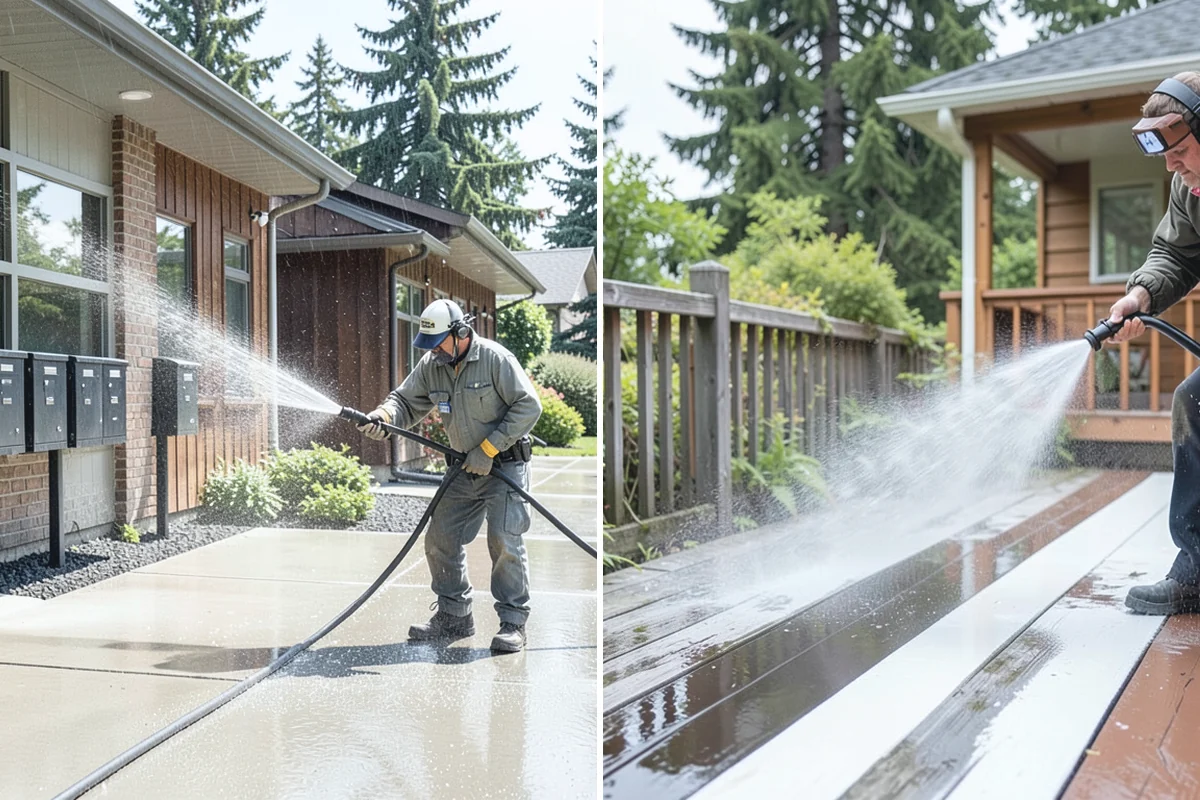 Balcony Cleaning in Des Moines, King County, WA - Clear furniture and loose debris from the balcony
