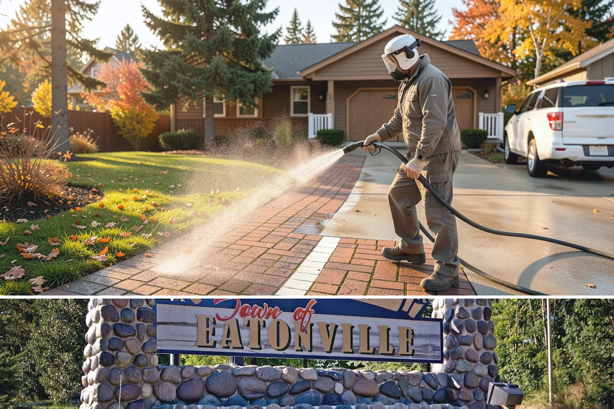 Balcony Cleaning in Eatonville, Pierce County, WA - Late spring cleaning clears winter moss and readies the balcony for warm-weather use and open views.