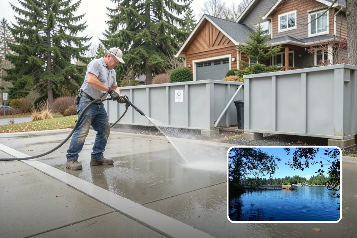 Balcony Cleaning in Federal Way, King County, WA - Removes slick moss and film from balcony flooring