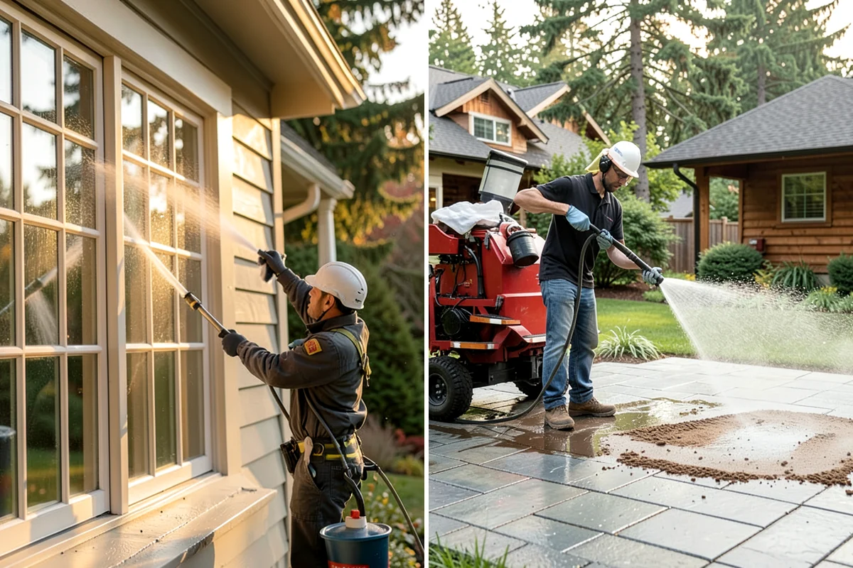 Balcony Cleaning in Federal Way, King County, WA - Clear furniture and loose debris from the balcony