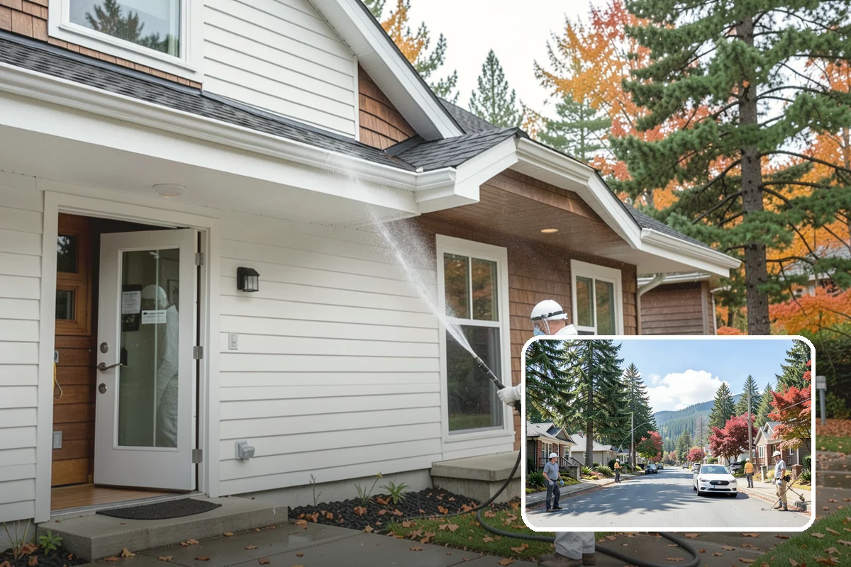 Balcony Cleaning in Hunts Point, King County, WA - Removes slick moss and film from balcony flooring