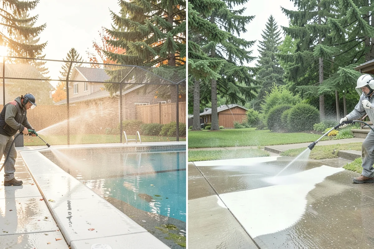Balcony Cleaning in Issaquah, King County, WA - Clear furniture and loose debris from the balcony