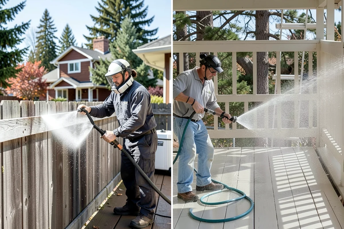 Balcony Cleaning in Kenmore, King County, WA - Clear furniture and loose debris from the balcony