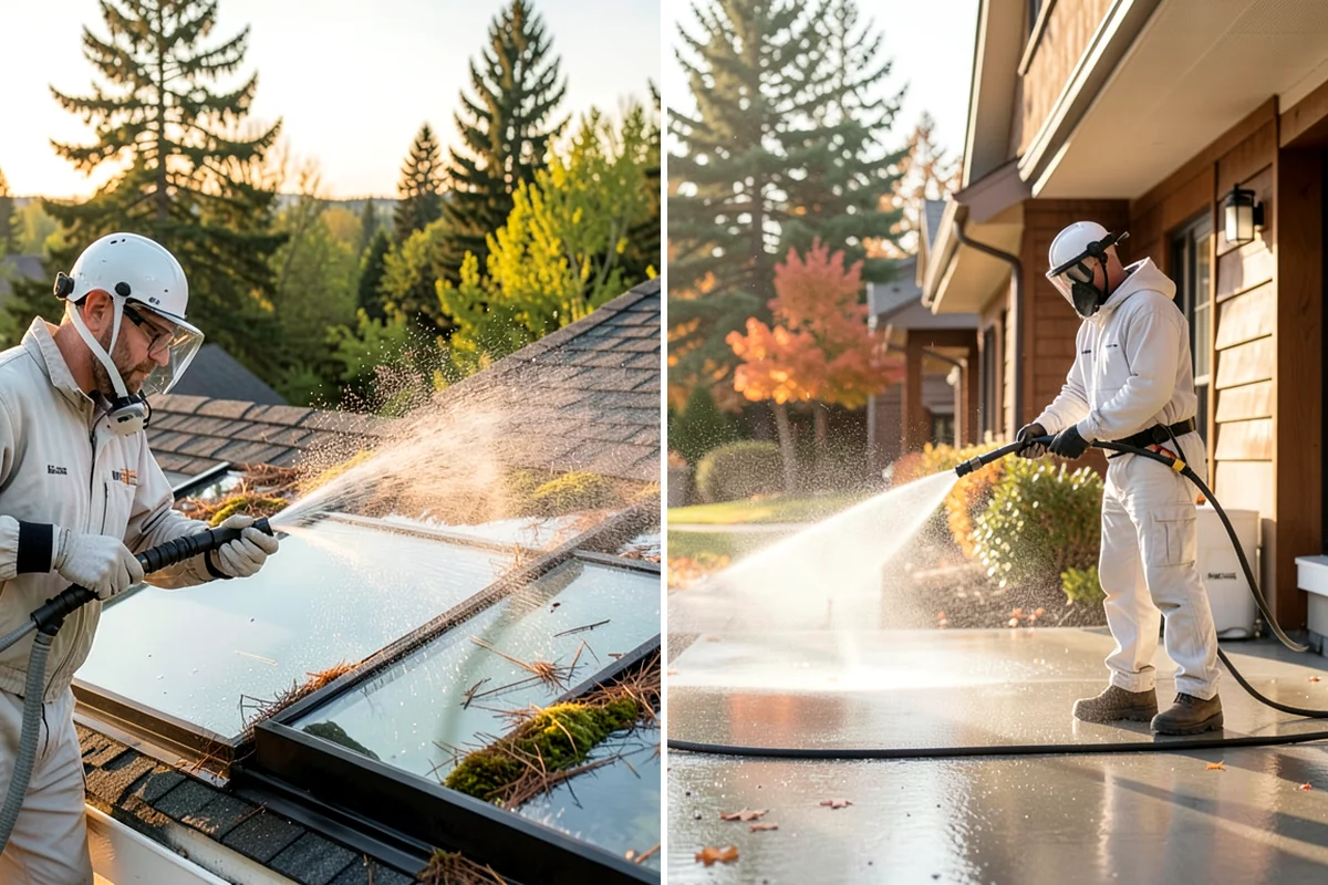 Balcony Cleaning in Lakewood, Pierce County, WA - Clear furniture and loose debris from the balcony