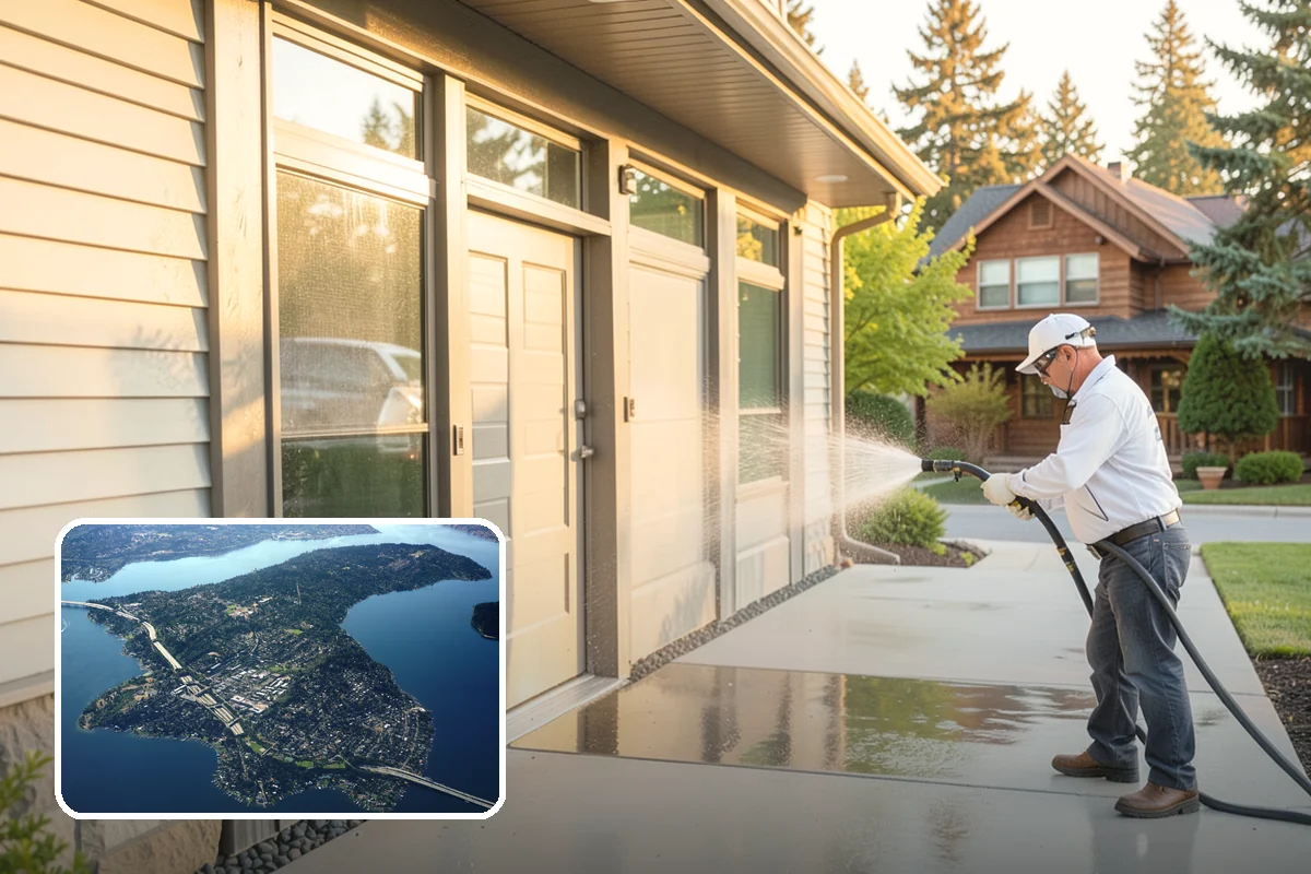 Balcony Cleaning in Mercer Island, King County, WA - Removes slick moss and film from balcony flooring