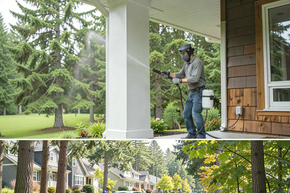 Balcony Cleaning in Normandy Park, King County, WA - Late spring cleaning clears winter moss and readies the balcony for warm-weather use and open views.
