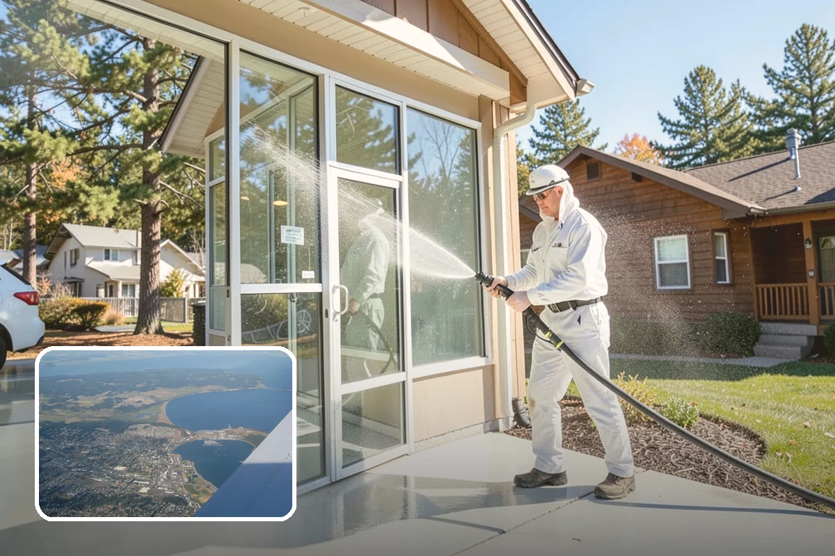 Balcony Cleaning in Oak Harbor, Island County, WA - Removes slick moss and film from balcony flooring