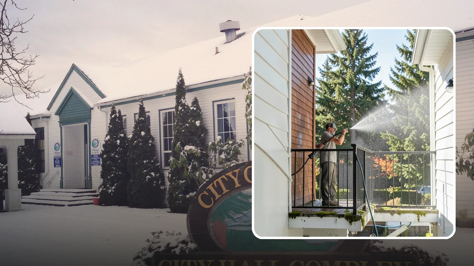 Balcony Cleaning in Pacific, King County, WA - We wash balcony floors, rails, and undersides to lift the moss, pollen, and grime that collect on these exposed platforms.