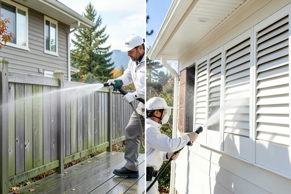Balcony Cleaning in Pacific, King County, WA - Clear furniture and loose debris from the balcony