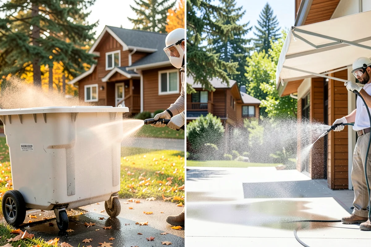 Balcony Cleaning in Puyallup, Pierce County, WA - Clear furniture and loose debris from the balcony