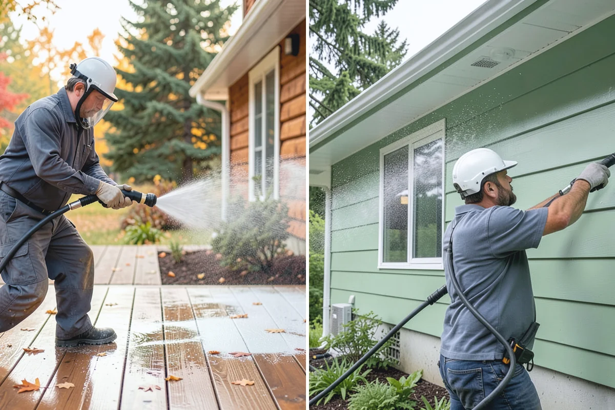 Balcony Cleaning in Redmond, King County, WA - Clear furniture and loose debris from the balcony