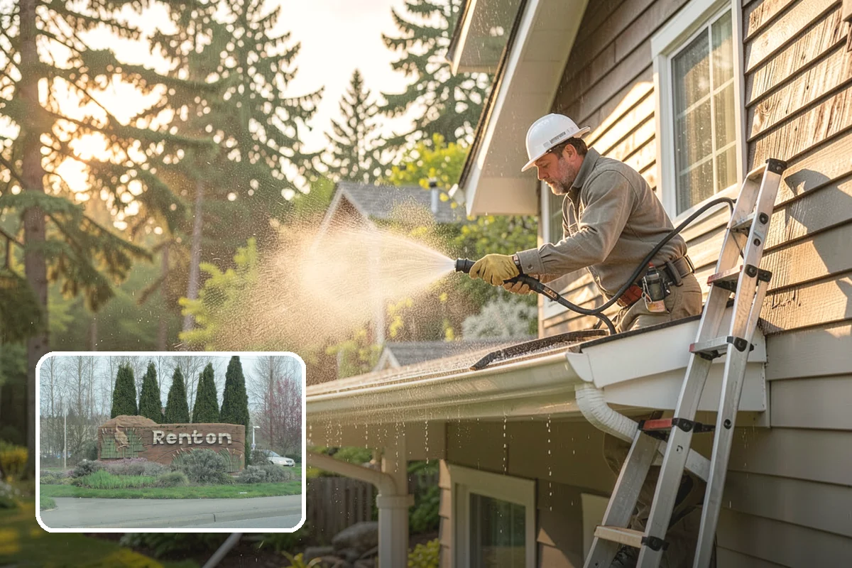 Balcony Cleaning in Renton, King County, WA - Removes slick moss and film from balcony flooring