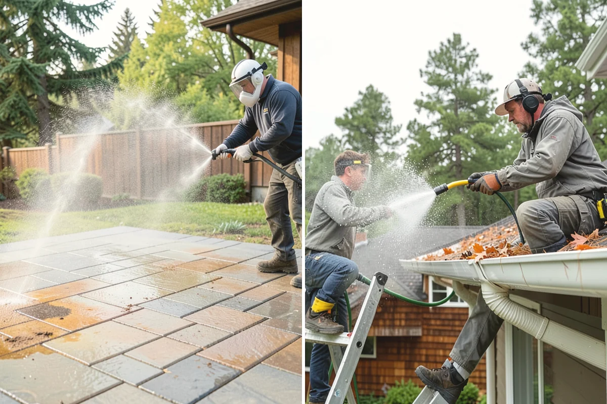Balcony Cleaning in Ruston, Pierce County, WA - Clear furniture and loose debris from the balcony