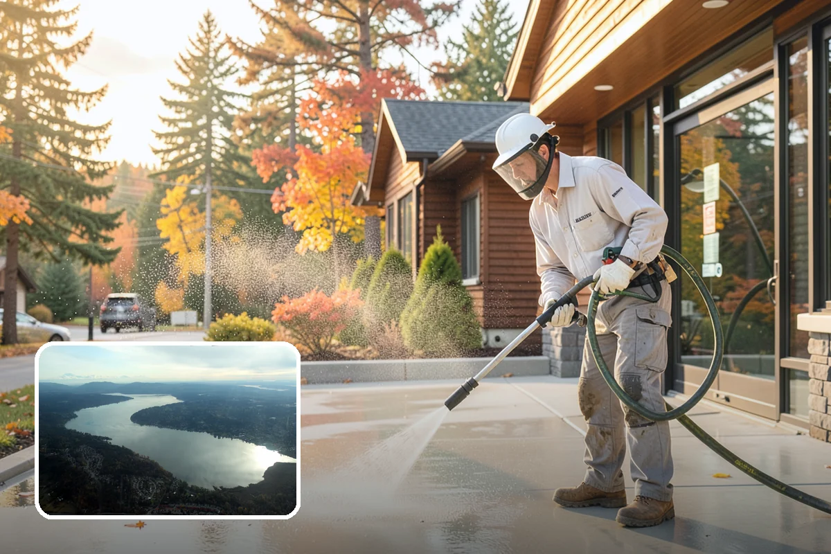 Balcony Cleaning in Sammamish, King County, WA - Removes slick moss and film from balcony flooring