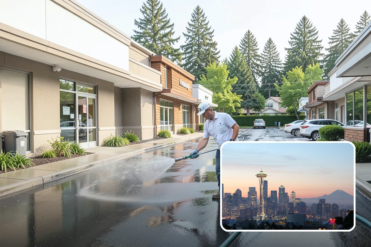 Balcony Cleaning in Seattle, King County, WA - Removes slick moss and film from balcony flooring