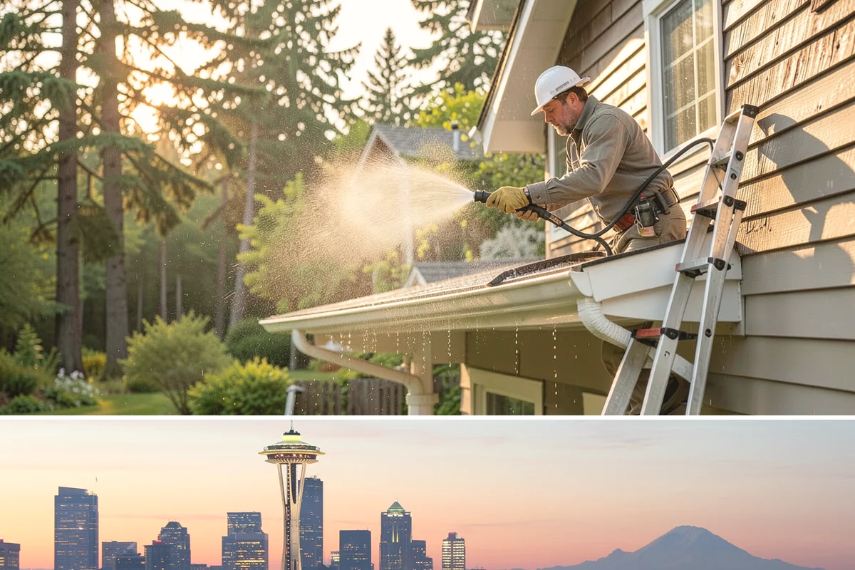 Balcony Cleaning in Seattle, King County, WA - Late spring cleaning clears winter moss and readies the balcony for warm-weather use and open views.