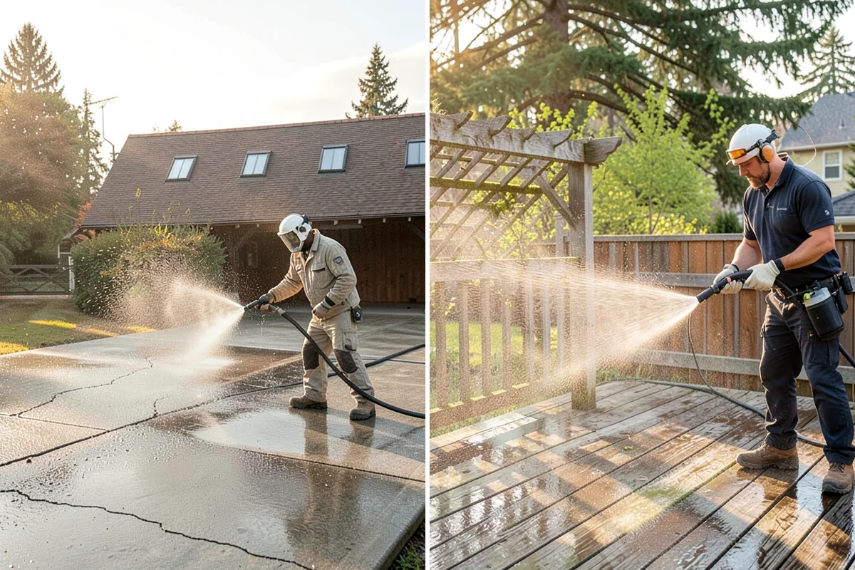 Balcony Cleaning in Sedro-Woolley, Skagit County, WA - Clear furniture and loose debris from the balcony